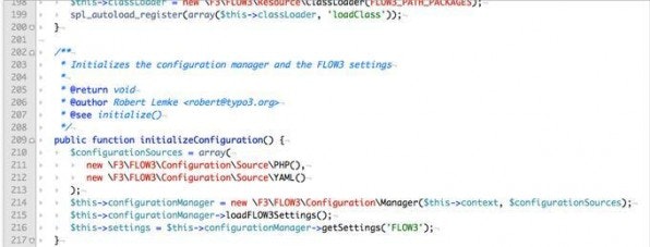 Ungewöhnlich: Backslashes als Namespace-Trenner – nach kurzer Eingewöhnung jedoch kein Problem mehr. Ungewöhnlich: Backslashes als Namespace-Trenner – nach kurzer Eingewöhnung jedoch kein Problem mehr.