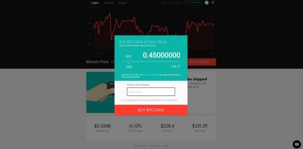 buy bitcoin from xapo