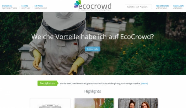 Ein veganes Surfhaus in Berlin oder ein Gemüsegarte für Familien in Kenia: Über Ecocrowd werden nachhaltige Projekte gefördert (Foto: t3n).
