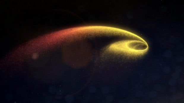 Black hole rips apart star