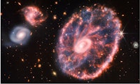 Seltene Wagenrad-Galaxie: James-Webb-Teleskop gelingt eindrucksvolles Bild